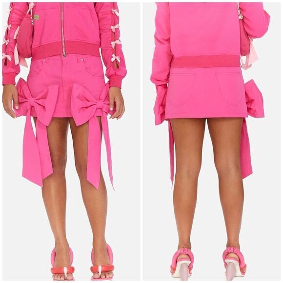 Cash by CashApp X Marshall Columbia Giant Bow Mini Skirt (Pink) - Medium - Picture 1 of 11